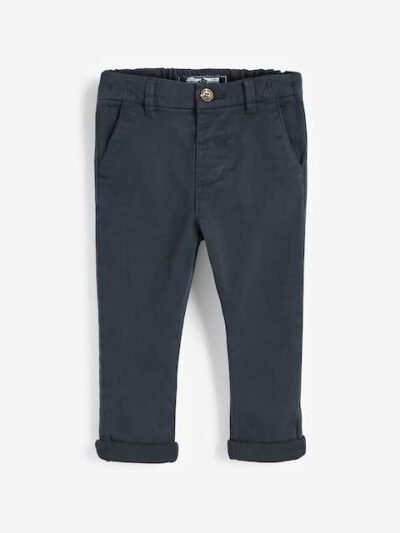 Navy Blue Stretch Chino Trousers