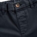 Navy Blue Stretch Chino Trousers