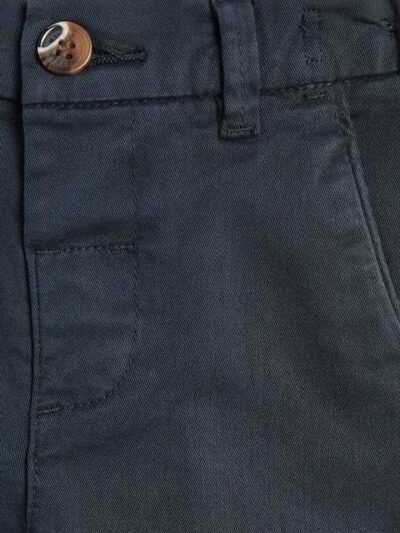 Navy Blue Stretch Chino Trousers