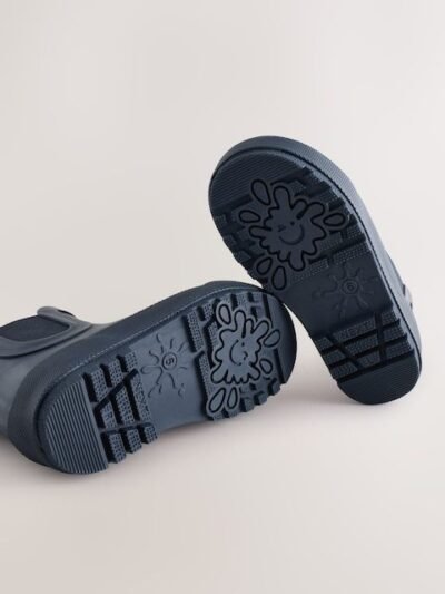 Navy Warm Lined Ankle Wellies