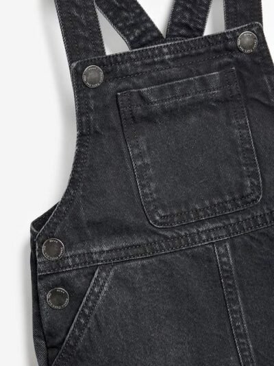 Black Denim Pinafore Dress
