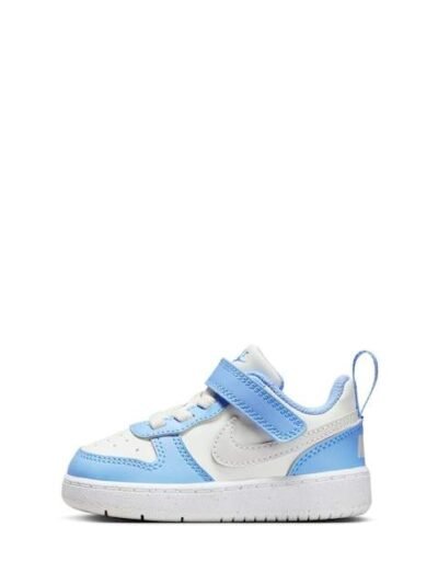Nike White Blue Grey Infant Court Borough Low Recraft Trainers
