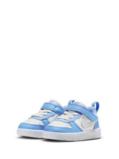 Nike White Blue Grey Infant Court Borough Low Recraft Trainers