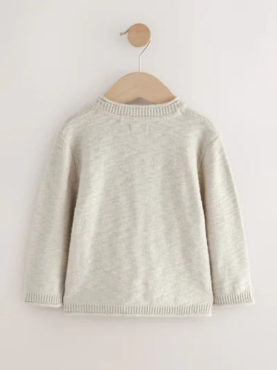 Classic Baby Knit Henley Jumper AL8-565 back