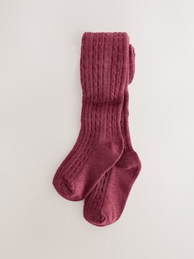 Burgundy Red Check Skort and Tights Set