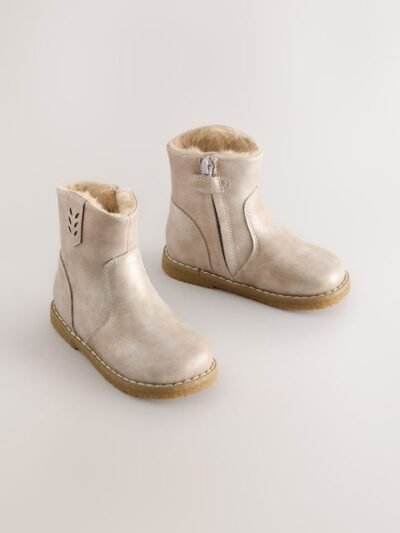 Silver Ankle Western Boots