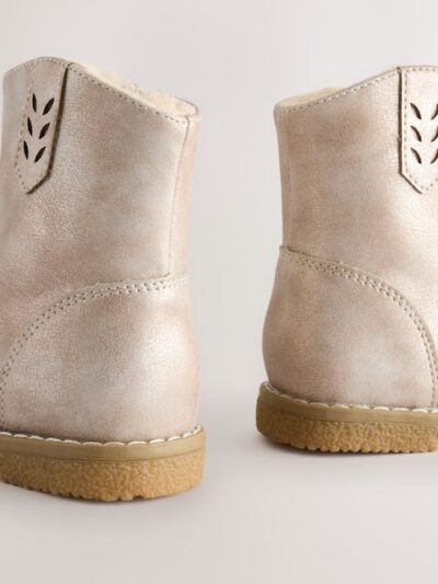 Silver Ankle Western Boots