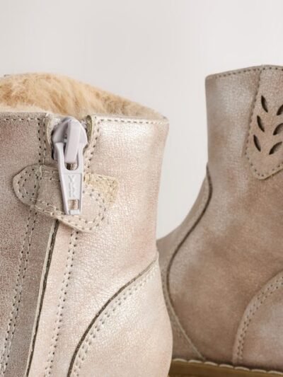 Silver Ankle Western Boots
