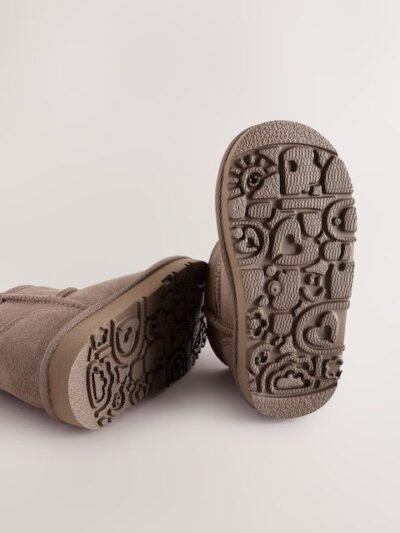 Mink Brown Water Repellent Standard Fit (F) Suede Pull On Boots