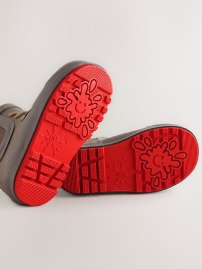 Brown Reindeer Warm Lined Ankle Wellies