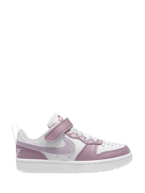 Nike White/Pink Plum Junior Court Borough Low Recraft Trainers