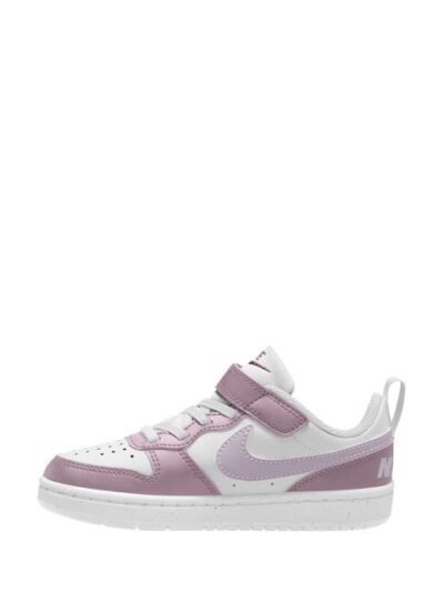 Nike White/Pink Plum Junior Court Borough Low Recraft Trainers