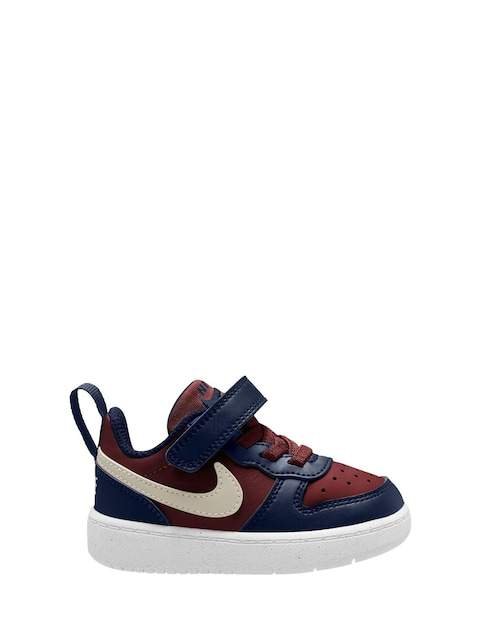 Nike Dark Team Red/Navy Infant Court Borough Low Recraft Trainers
