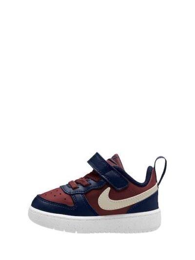 Nike Dark Team Red/Navy Infant Court Borough Low Recraft Trainers