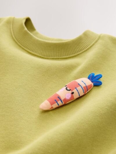 Green Carrot Mesh Skirt Sweat Dress