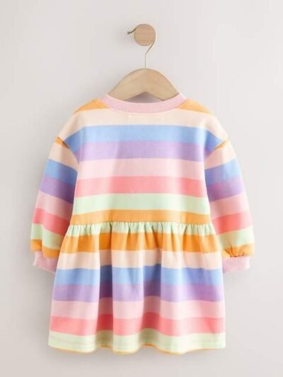 Rainbow Striped Sweat Dress