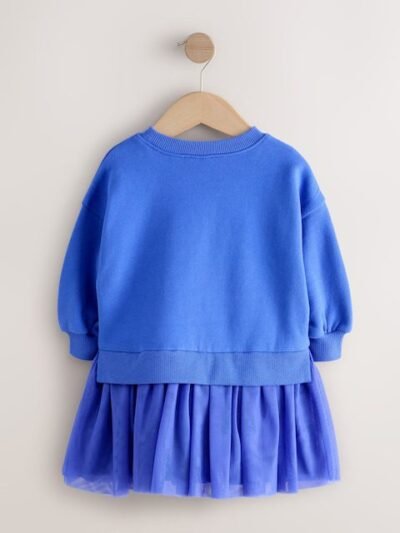 Blue Hearts Sweat Party Dress