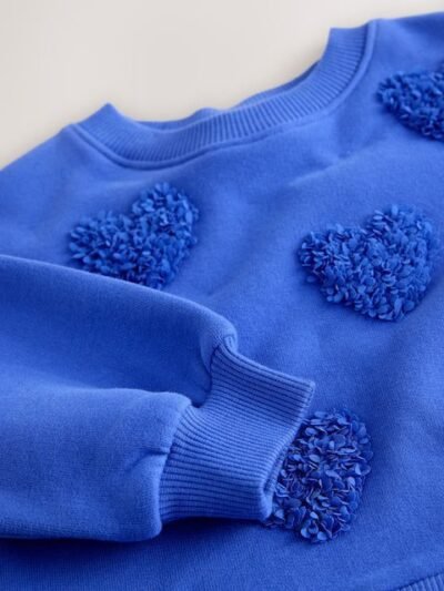 Blue Hearts Sweat Party Dress