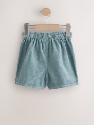 Navy Floral Embroidered Shorts with Tights