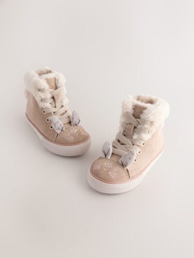 Neutral Bunny Standard Fit (F) Character High Top Trainers