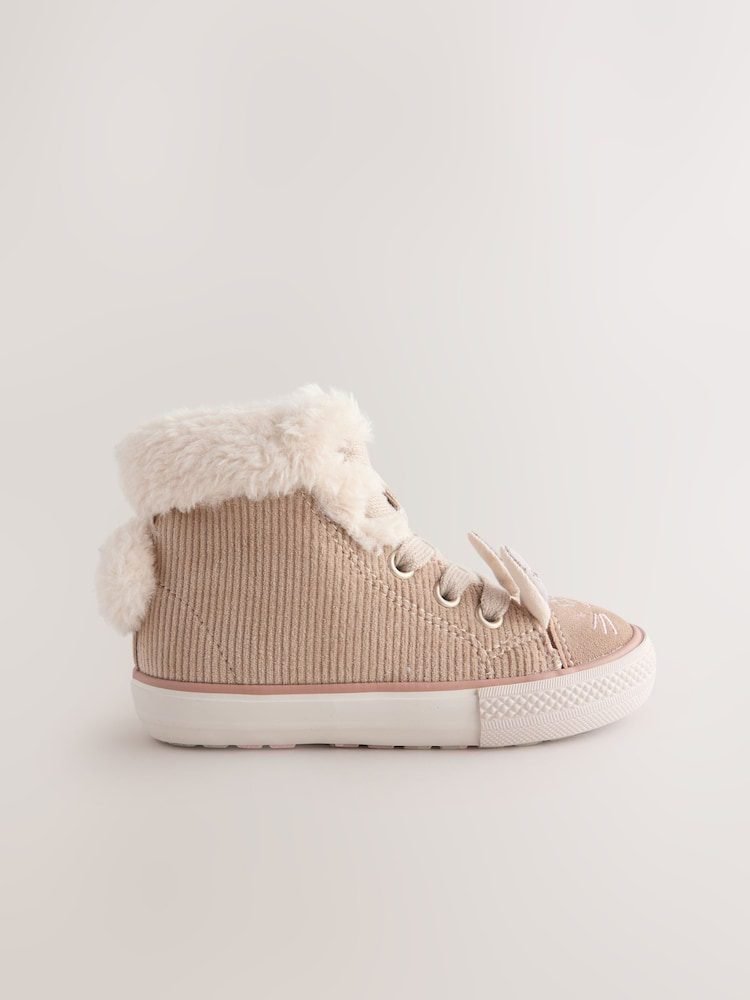Neutral Bunny Standard Fit (F) Character High Top Trainers