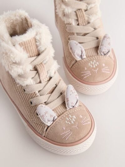 Neutral Bunny Standard Fit (F) Character High Top Trainers