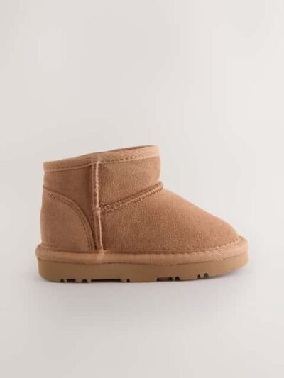 Tan Brown Water Repellent Standard Fit (F) Suede Pull On Boots