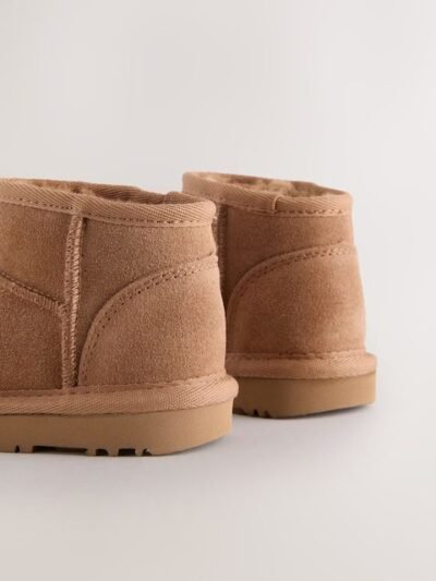 Tan Brown Water Repellent Standard Fit (F) Suede Pull On Boots