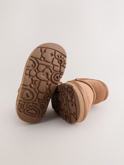 Tan Brown Water Repellent Standard Fit (F) Suede Pull On Boots