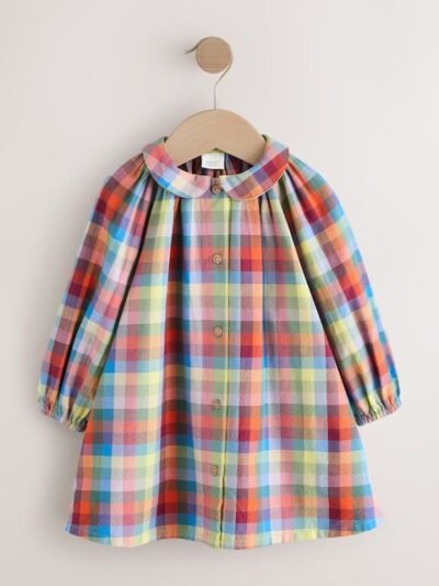 Multi Check Shirt Dress