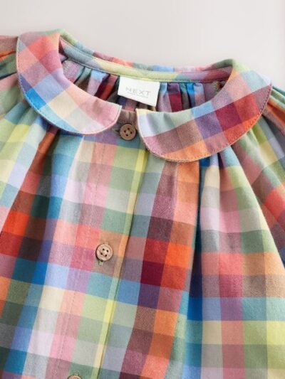 Multi Check Shirt Dress