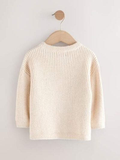 Cream Bear Knitted Jumper