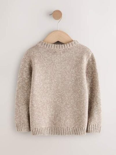 Neutral Dogs Knitted Crew Neck Jumper