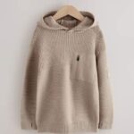 Neutral Utility Knitted Hoodie