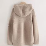 Neutral Utility Knitted Hoodie
