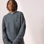 Blue Utility Knitted Hoodie