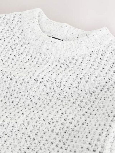 Light Grey Utility Knitted Crew Neck Jumper