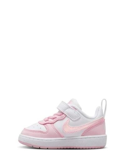 Nike White/Pink Infant Court Borough Low Recraft Trainers