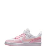 Nike White/Pink Junior Court Borough Low Recraft Trainers