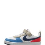 Nike White Blue Red Junior Court Borough Low Recraft Trainers