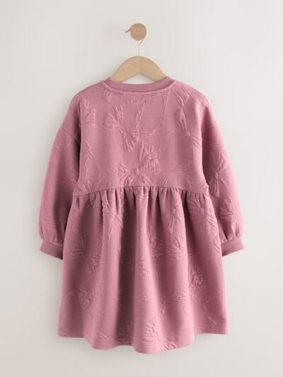 Dusky Pink Quilted Bow Jumper Dress