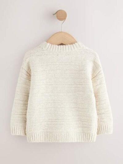 Ecru White Knitted Jumper