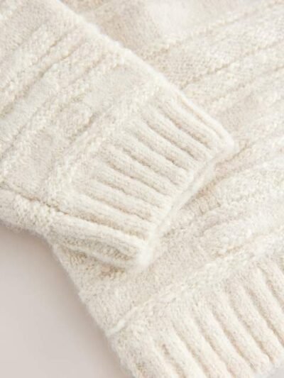 Ecru White Knitted Jumper