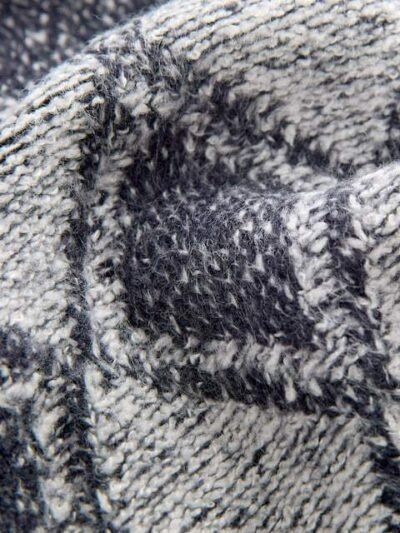 Navy Blue Argyle Knitted Polo Jumper