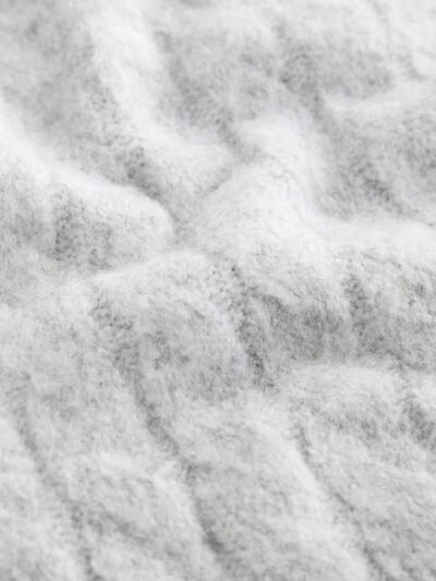 Grey Knitted Henley Jumper