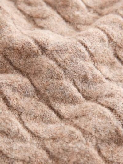 Neutral Knitted Henley Jumper