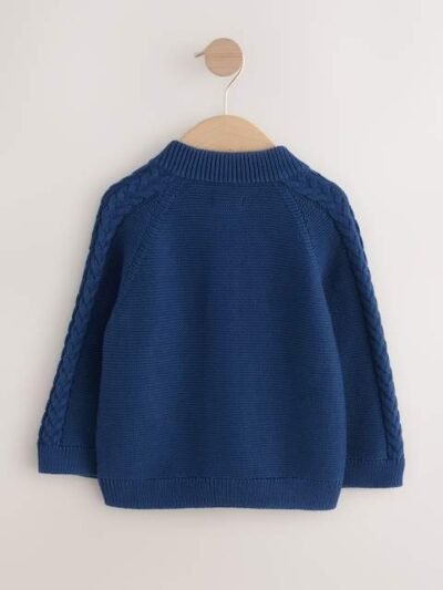 Navy Blue Pattern Christmas Cardigan