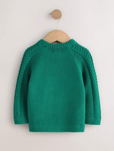 Green Santa Knitted Christmas Jumper