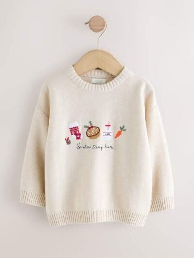 Cream Knitted Christmas Jumper