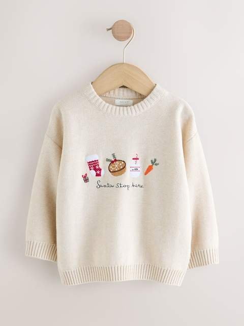 Cream Knitted Christmas Jumper